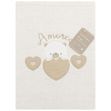 COPERTINA CULLA RICAMATA SMACCHINATA IN LANA CM 75X95 