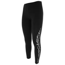LEGGINGS DONNA COTONE CON TULLE FLOCCATO ZEBRATO 