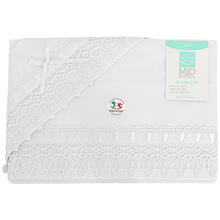 LENZUOLINO CULLA DA RICAMARE MACRAME' 