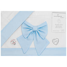 LENZUOLO 3 PZ CULLA RICAMATO CON FIOCCO 