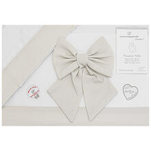 LENZUOLO 3 PZ CULLA RICAMATO CON FIOCCO 