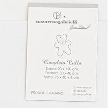 LENZUOLO 3 PZ CULLA RICAMATO CON FIOCCO 