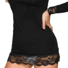 MAGLIA ELASTICIZZATA CON BORDINO DI PIZZO 