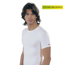 MAGLIA UOMO GIROCOLLO COTONE ELASTICIZZATO MEZZA MANICA 