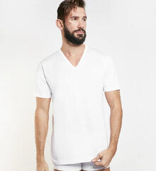 MAGLIETTA UOMO MEZZA MANICA FILO SCOZIA CON SCOLLO A PUNTA 