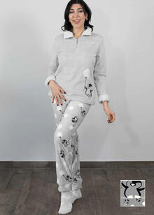 PIGIAMA DONNA  CORAL MEZZA ZIP 