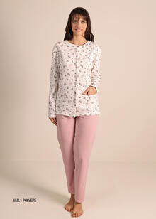 PIGIAMA DONNA INTERLOCK APERTO 