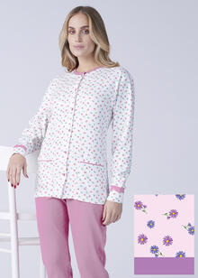 PIGIAMA DONNA INTERLOCK APERTO 