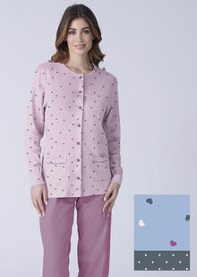 PIGIAMA DONNA INTERLOCK APERTO 