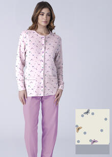 PIGIAMA DONNA INTERLOCK APERTO 
