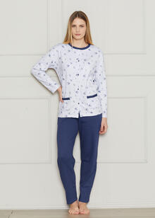 PIGIAMA DONNA INTERLOCK APERTO 