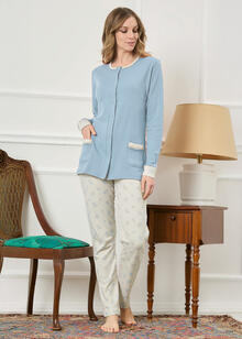 PIGIAMA DONNA INTERLOCK APERTO 