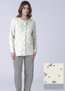 PIGIAMA DONNA INTERLOCK APERTO 