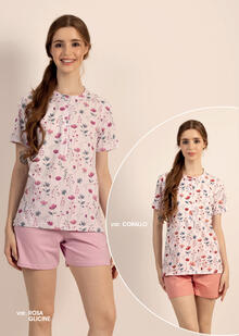 PIGIAMA DONNA MAZZA MANICA PANTALONCINO 