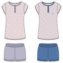 PIGIAMA DONNA MEZZA MANICA PANTALONCINO 