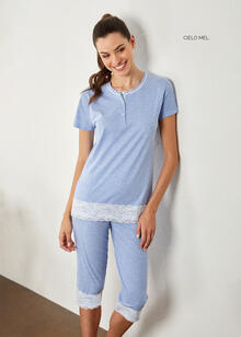 PIGIAMA DONNA MEZZA MANICA PINOCCHIETTO 