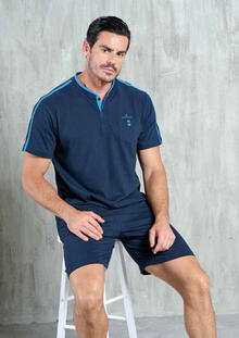 PIGIAMA UOMO CORTO MEZZA MANICA E PANTALONCINO 