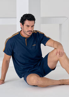 PIGIAMA UOMO MEZZA MANICA PANTALONCINO 