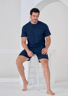 PIGIAMA UOMO MEZZA MANICA PANTALONCINO 