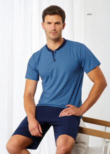 PIGIAMA UOMO MEZZA MANICA PANTALONCINO 