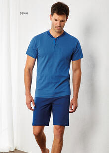 PIGIAMA UOMO MEZZA MANICA PANTALONCINO 