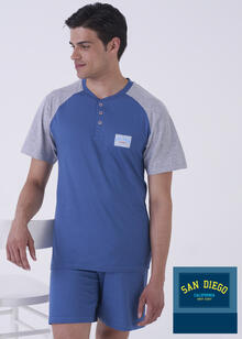 PIGIAMA UOMO MEZZA MANICA PANTALONCINO 