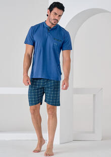 PIGIAMA UOMO MEZZA MANICA PANTALONCINO 