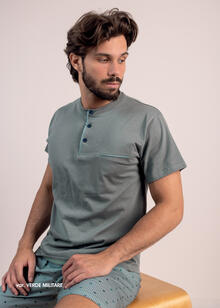 PIGIAMA UOMO MEZZA MANICA PANTALONCINO 