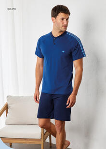 PIGIAMA UOMO MEZZA MANICA PANTALONCINO 