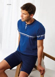 PIGIAMA UOMO MEZZA MANICA PANTALONCINO 