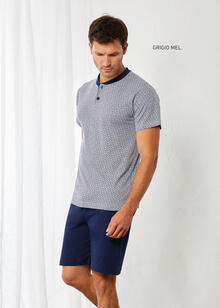 PIGIAMA UOMO MEZZA MANICA PANTALONCINO 