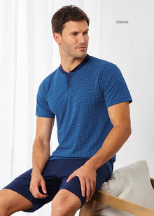 PIGIAMA UOMO MEZZA MANICA PANTALONCINO 