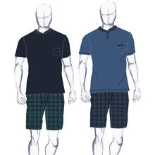 PIGIAMA UOMO MEZZA MANICA PANTALONCINO 