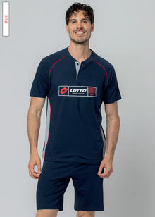 PIGIAMA UOMO MEZZA MANICA PANTALONCINO LOTTO 