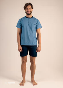 PIGIAMA UOMO MEZZA MANICA PANTALONE CORTO 