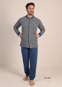 PIGIAMA UOMO PUNTO MILANO APERTO CON BOTTONI 