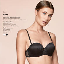 REGGISENO A FASCIA IN PIZZO CON BRETELLE AMOVIBILI COPPA B 