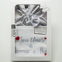 SACCHETTO NASCITA AMORE DI MAMMA E PAPA' 