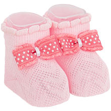 SCARPETTA + FASCETTA NEONATA IN FILO DI COTONE 