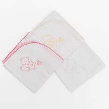 SET 3 QUADRATI DI MUSSOLA IN PERCALLE 100% COTONE 