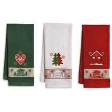 SET 3 STROFINACCI SPUGNA BUSTA RICAMATI CM 50X80 