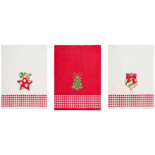 SET 3 STROFINACCI SPUGNA BUSTA RICAMATI CM 50X80 