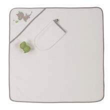 SET 4 PEZZI CON ACCAPPATOIO IN MICROFIBRA MANOPOLA E GIOCHINO 