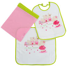 SET ASILO BAVETTA+TOVAGLIETTA+ SACCHETTO 