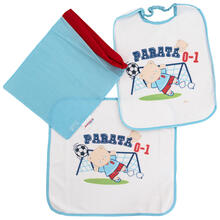 SET ASILO BAVETTA+TOVAGLIETTA+ SACCHETTO 