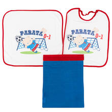 SET ASILO BAVETTA+TOVAGLIETTA+ SACCHETTO 