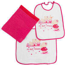 SET ASILO BAVETTA+TOVAGLIETTA+ SACCHETTO 