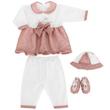 MINISET NEONATA CON COPRIFASCE CAPPELLINO E SCARPETTE 