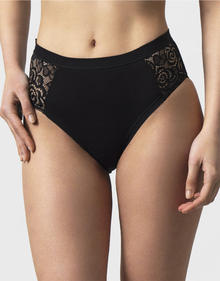 SLIP MIDI DONNA IN COTONE ELASTICIZZATO CON PIZZO 