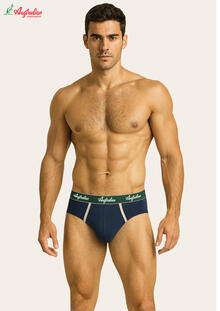 SLIP UOMO COTONE ELASTICIZZATO CON PROFILI IN CONTRASTO 